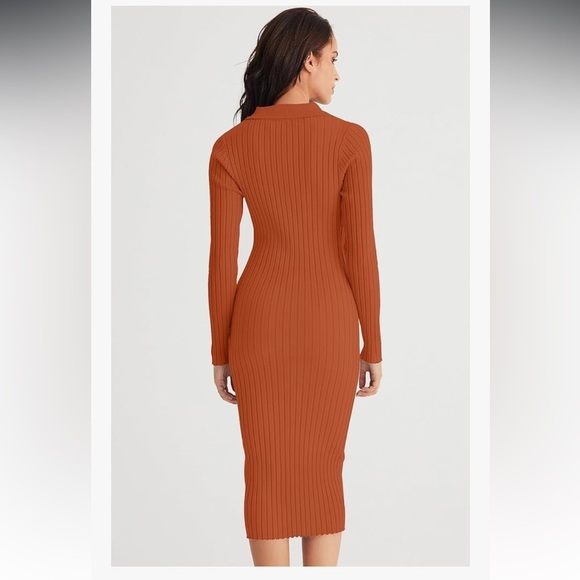 NWT Merokeety Ribbed Sweater in Brown XL - Picture 2 of 5